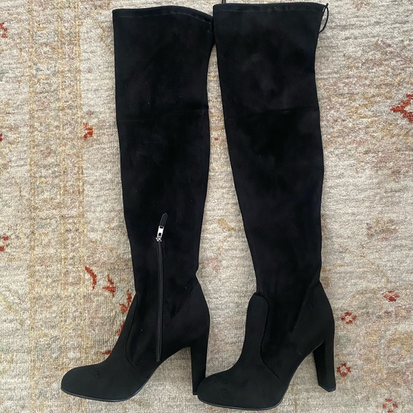 New Sam Edelman Women's Kent Black Suede Boot Size 7.5 - Picture 5 of 5